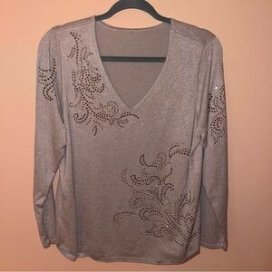 Chico’s V Neck Sparkle Top